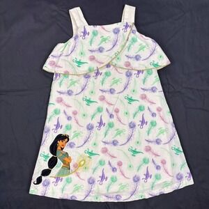 Disney Collection Aladin Princess Jasmine Dress Girls Sz 5/6 White Pink Purple